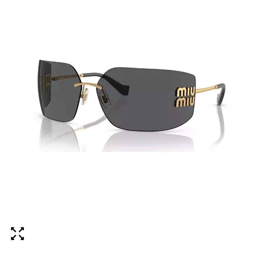 Miu Miu Gold and Black Designer Sunglasses